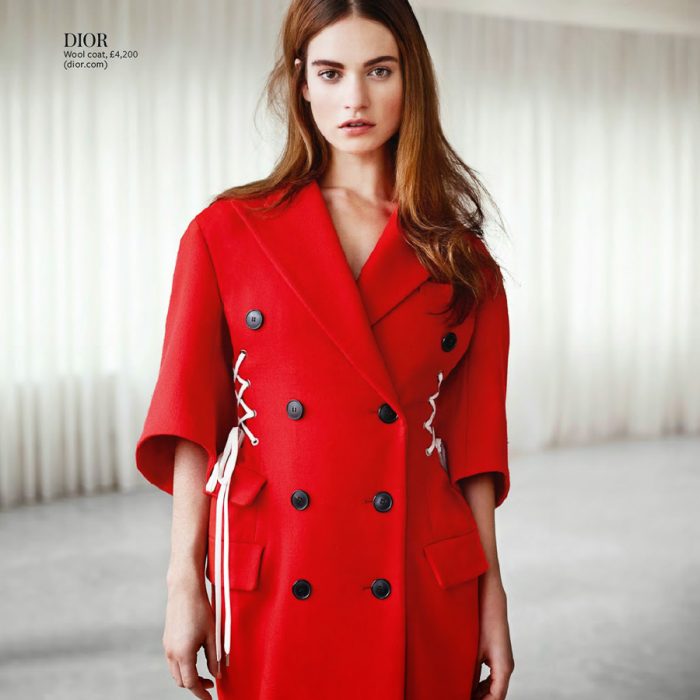 Instyle UK January 2015 – Lily James by Marcin Tyszka