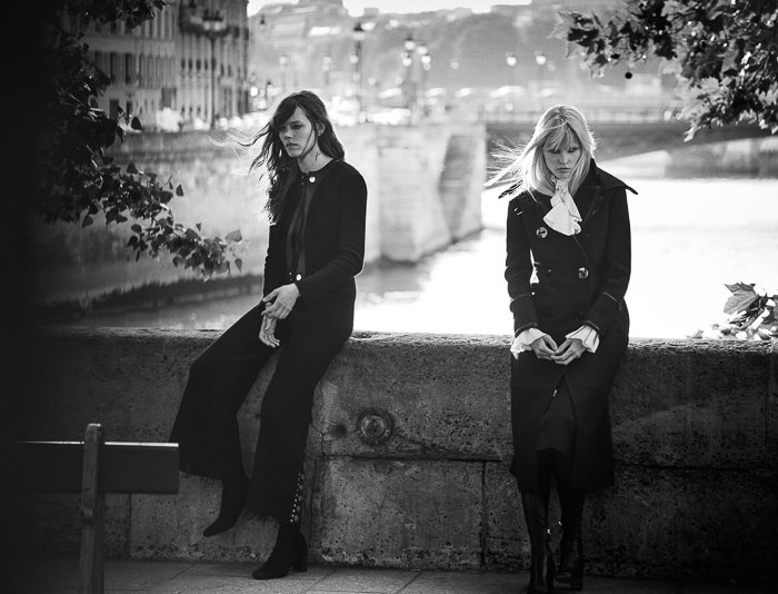 W Magazine November 2015 – Freja Beha Erichsen & Lara Stone by Peter Lindbergh