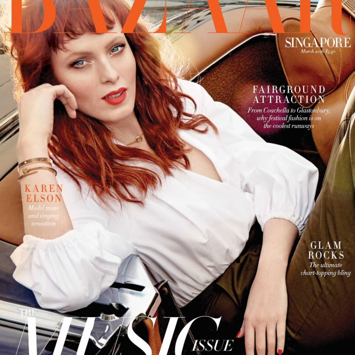 Harper’s Bazaar Singapore March 2016 Karen Elson by Yu Tsai