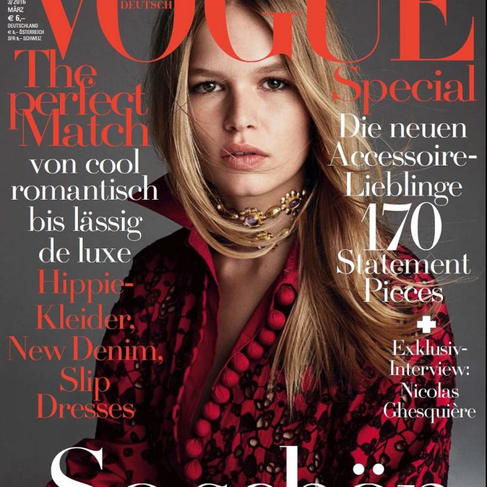 Vogue Germany March 2016 Anna Ewers by Patrick Demarchelier