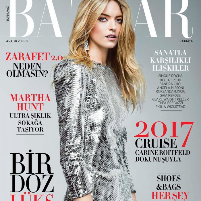 Harper’s Bazaar Turkey December 2016 Martha Hunt by Daniel Matallana