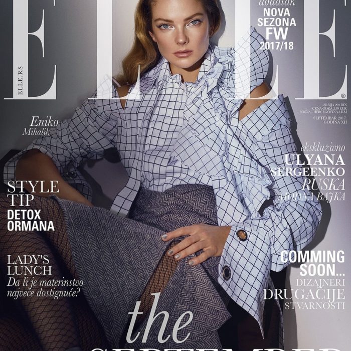 ELLE Serbia September 2017 Eniko Mihalik by Greg Swales