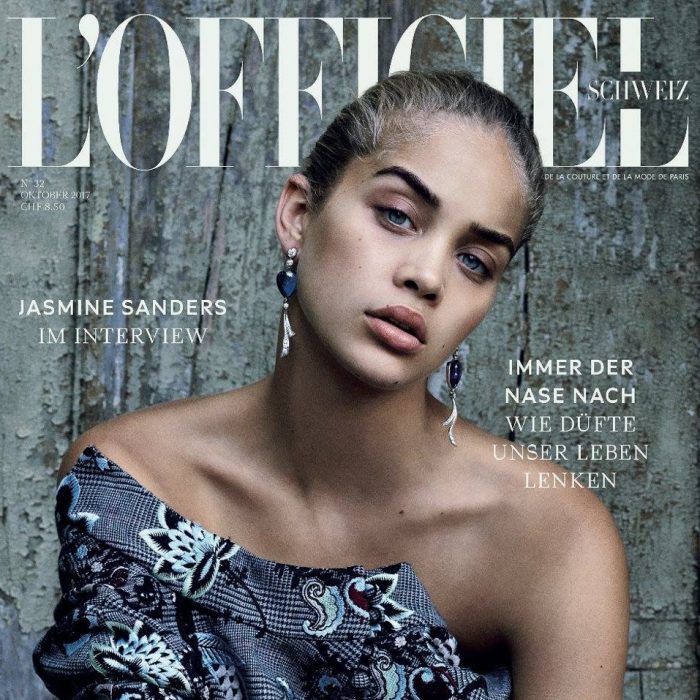 L’Officiel Switzerland October 2017 Jasmine Sanders by Olivia Frolich