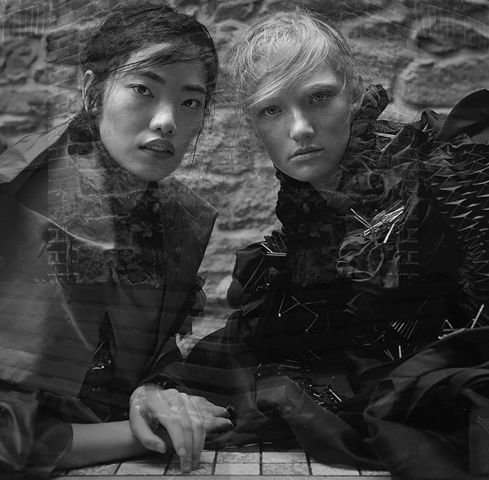 V Magazine November 2017 Yu Zhang and Lauren Hall by Christos Karantzolas