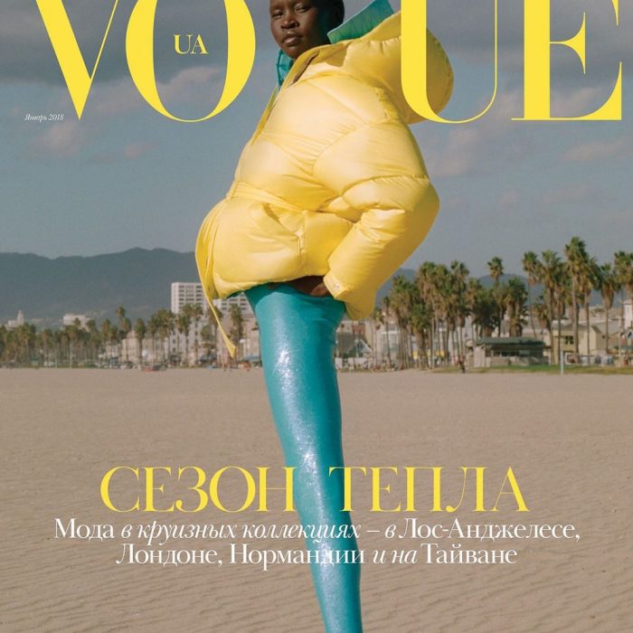 Vogue Ukraine January 2018 Alek Wek by Alexander Saladrigas