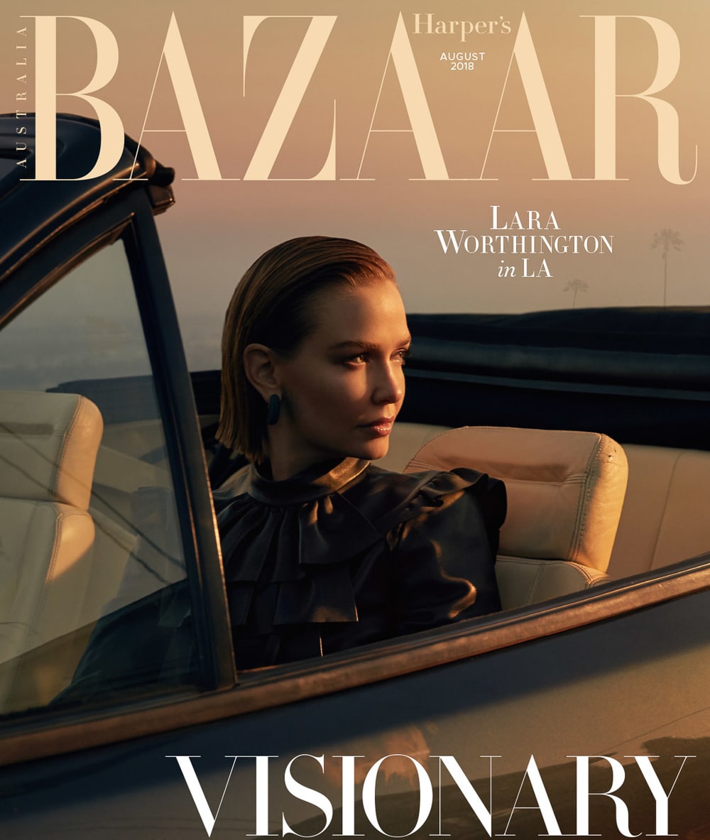Lara Worthington for Harper’s Bazaar Australia August 2018 by Darren McDonald