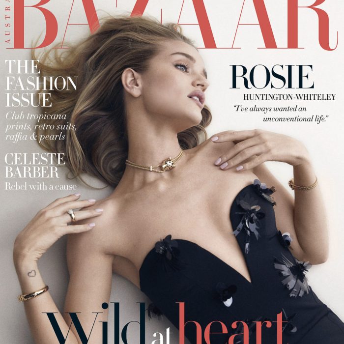 Darren McDonald for Harper’s Bazaar Australia with Rosie Huntington Whiteley